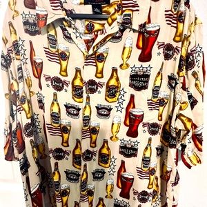 Croft & Barrow Men’s Button Up Beer Shirt Sz XL